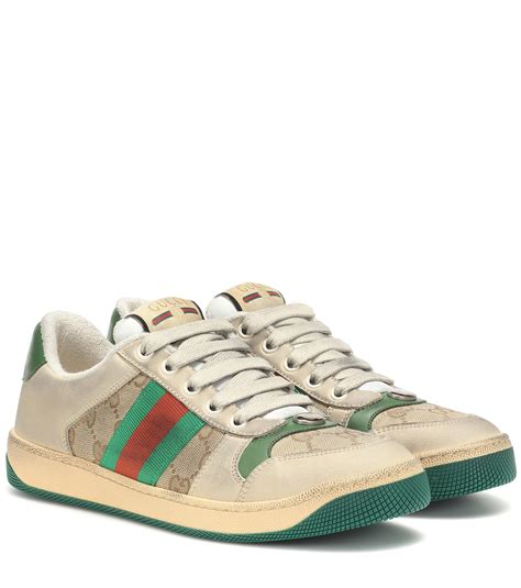 gucci screener leather sneaker|old school vintage gucci sneakers.